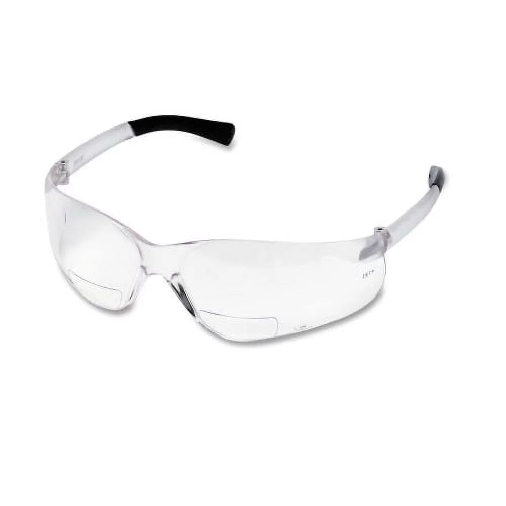 MCR Safety Bearkat Magnifier Eyewear Ultraviolet Protection - Polycarbonate Lens - Clear, Black 