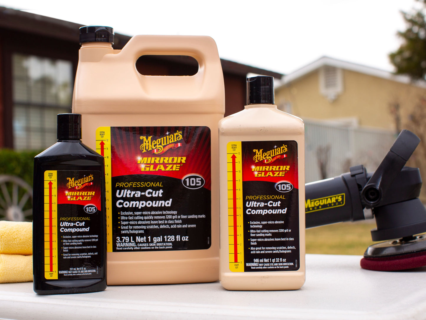 Meguiar's M105 Mirror Glaze Ultra-Cut Compound, M10501, 1 Gal