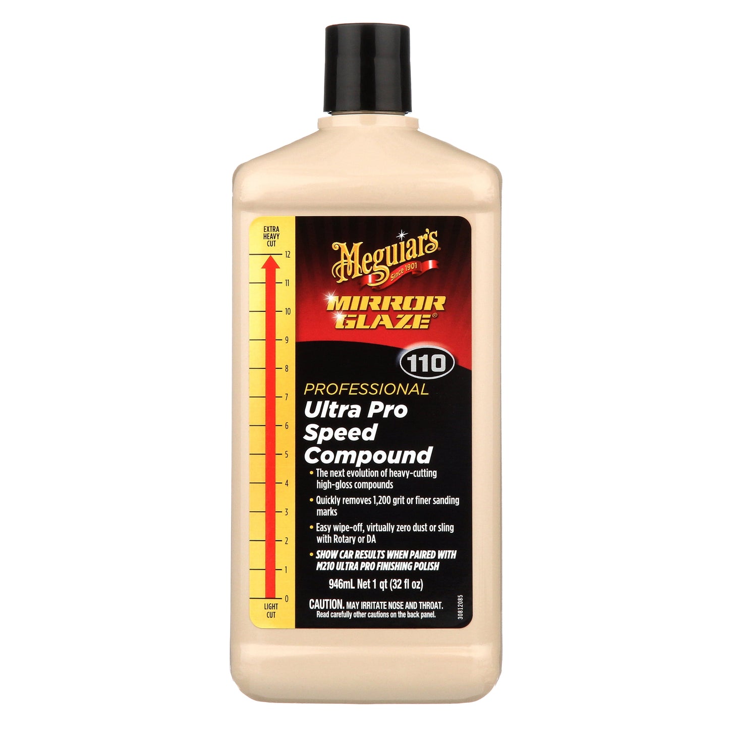 Meguiar's M110 Mirror Glaze Ultra Pro Speed Compound - Heavy Cut, High Gloss, M11032, 32 Oz