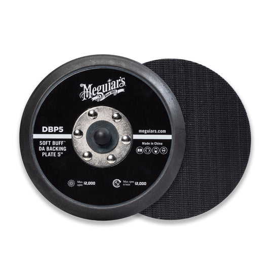 Meguiar's 5" Soft Buff DA Backing Plate - Use with MT300 Dual Action Variable Speed Polisher - DBP5, 1 Pack