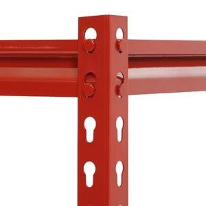 48"W X 24"D X 72"H 5-Tier Steel Shelving; 4,000 Lbs. Total Capacity; Red