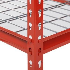 48"W X 24"D X 72"H 5-Tier Steel Shelving; 4,000 Lbs. Total Capacity; Red