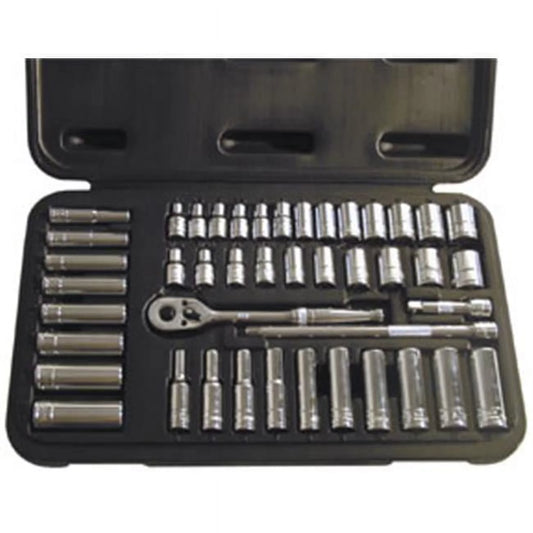 ATD Tools ATD-1200 SAE, Metric 1/4" Drive Socket Set, 44 Piece