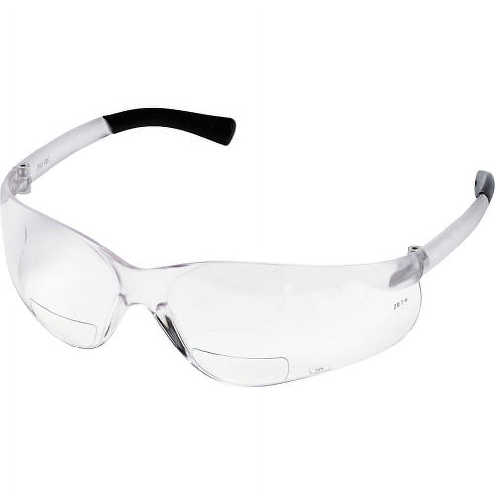 MCR Safety Bearkat Magnifier Eyewear Ultraviolet Protection - Polycarbonate Lens - Clear, Black 