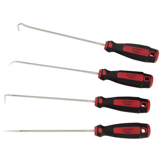 Sunex 9842 4-Piece 9-3/16" Hook and Pick Set