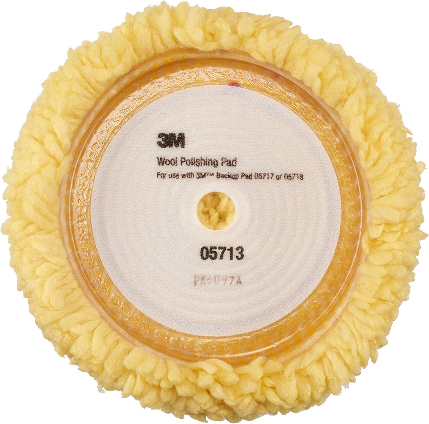 3M Wool Polishing Pad (05713) – for Boats, Cars, Trucks and Rvs – Single-Sided – 9 Inches , Yellow