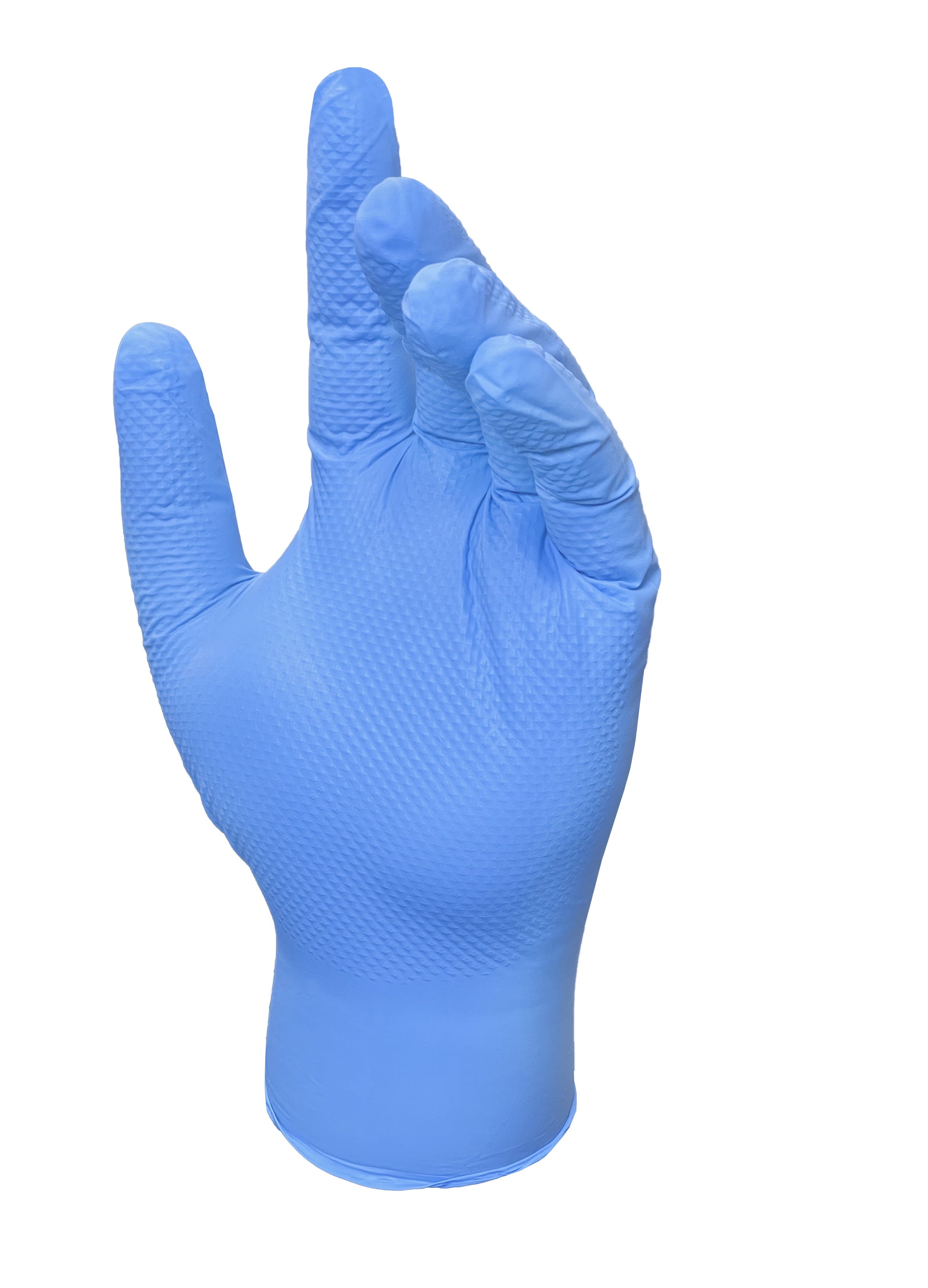 Grease Monkey Pro Cleaning, Disposable Nitrile Gloves, Blue, 50 Count, Traction Grip, Male XL