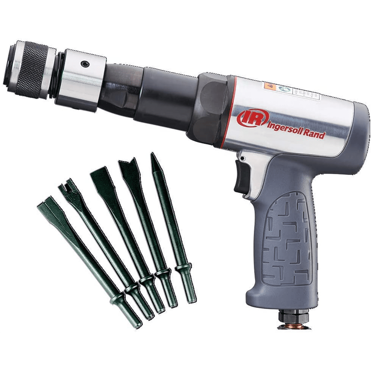 Ingersoll Rand Air Hammer 5-Piece Chisel Set, 2530 BPM, 3-1/2" Stroke, 3/4" Bore