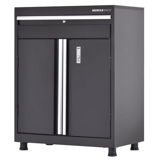 30"W X18"D X36"H Welded Steel Base Storage Cabinet with Drawer - Matte Black Finish Organizers