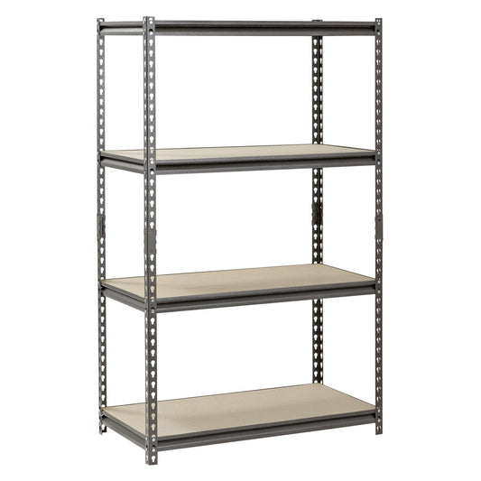 36"W X 18"D X 60"H 4-Shelf Steel Freestanding Shelves; 500 Lbs. Capacity per Shelf; Silver