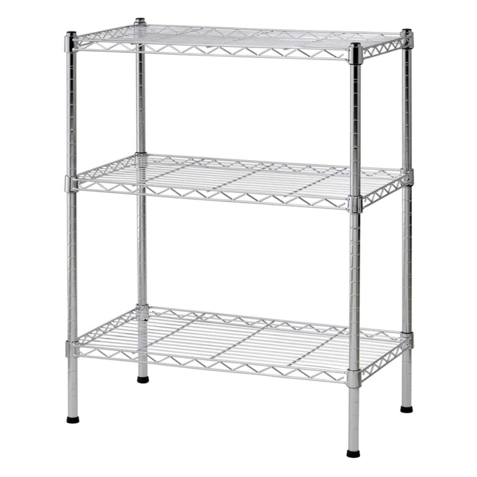 Chrome 3-Tier 24"W X 14"D X 30"H Wire Shelving Unit