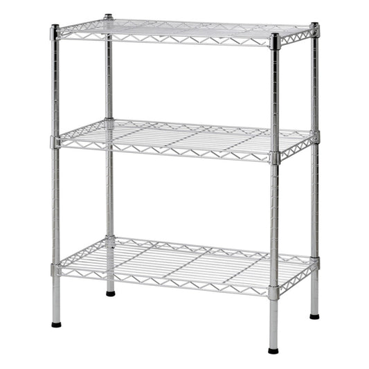 Chrome 3-Tier 24"W X 14"D X 30"H Wire Shelving Unit