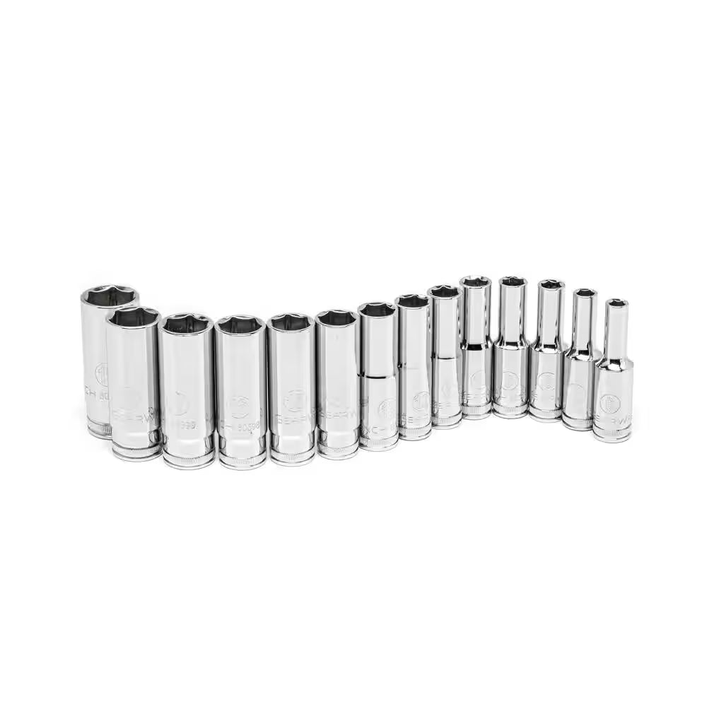 GEARWRENCH 14 Piece 3/8" Drive 6 Point Deep Metric Socket Set