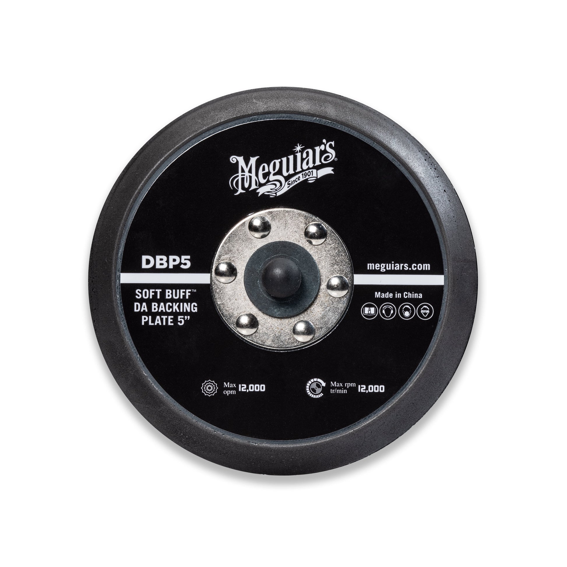 Meguiar's 5" Soft Buff DA Backing Plate - Use with MT300 Dual Action Variable Speed Polisher - DBP5, 1 Pack