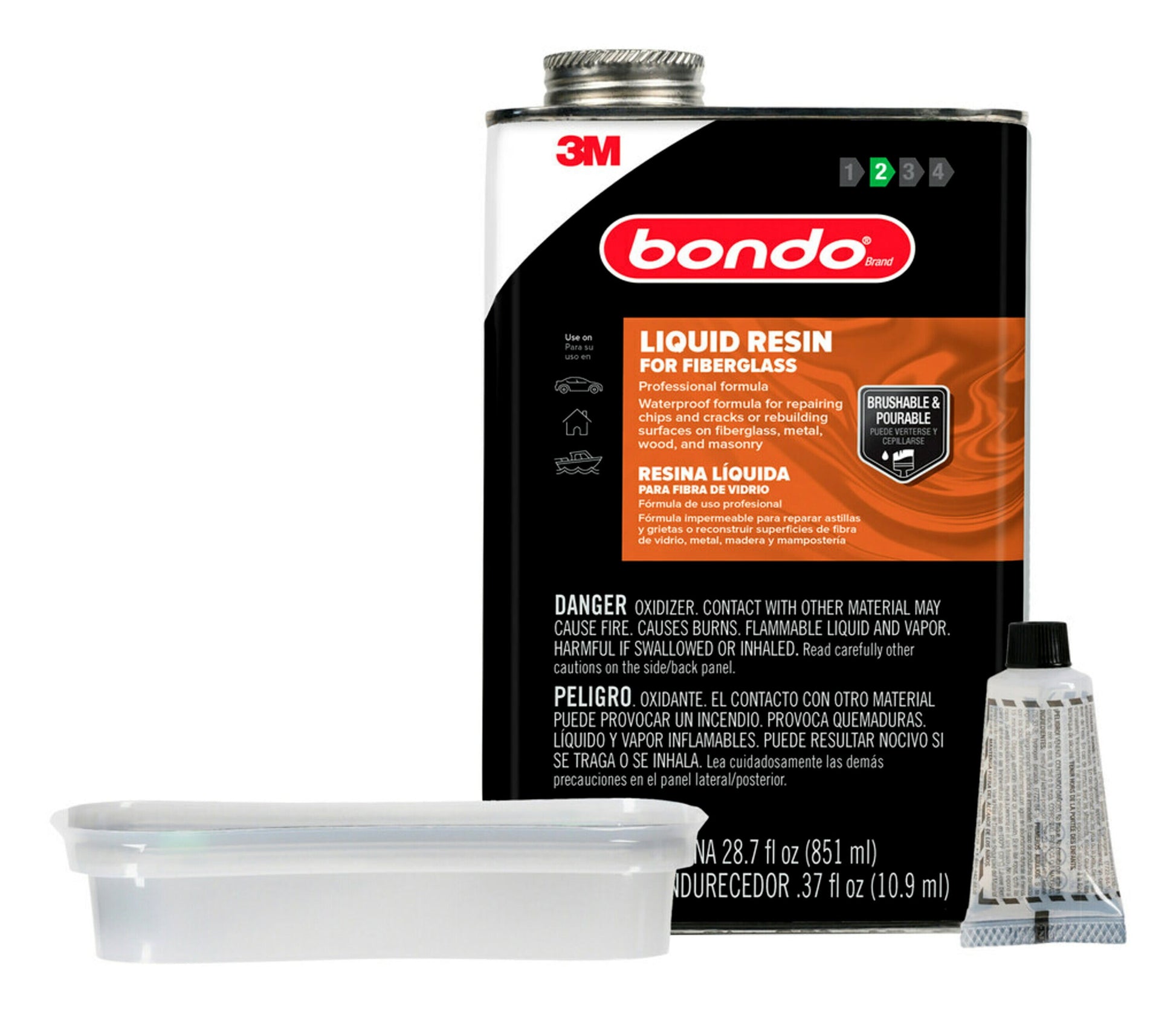 Bondo Fiberglass Resin, 00402, 0.9 Quart