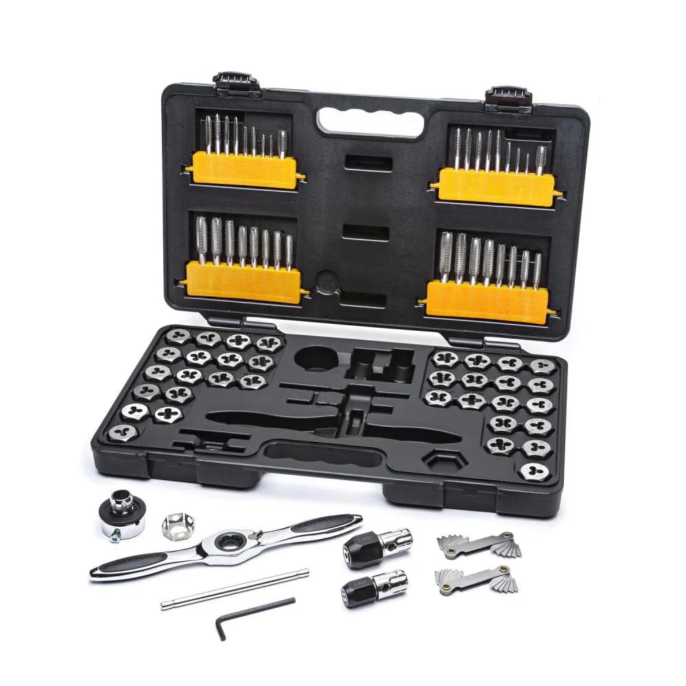 GEARWRENCH 77-Piece Sae/Metric Ratcheting Tap and Die Set