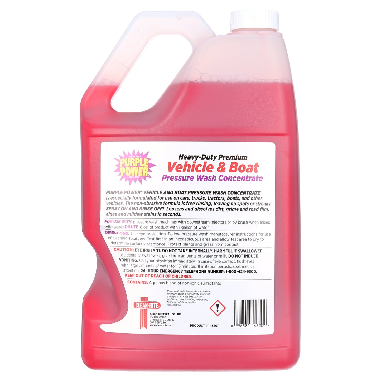 Purple Power Heavy-Duty Vehicle and Boat Concentrated Pressure Washer Fluid , 1 Gallon