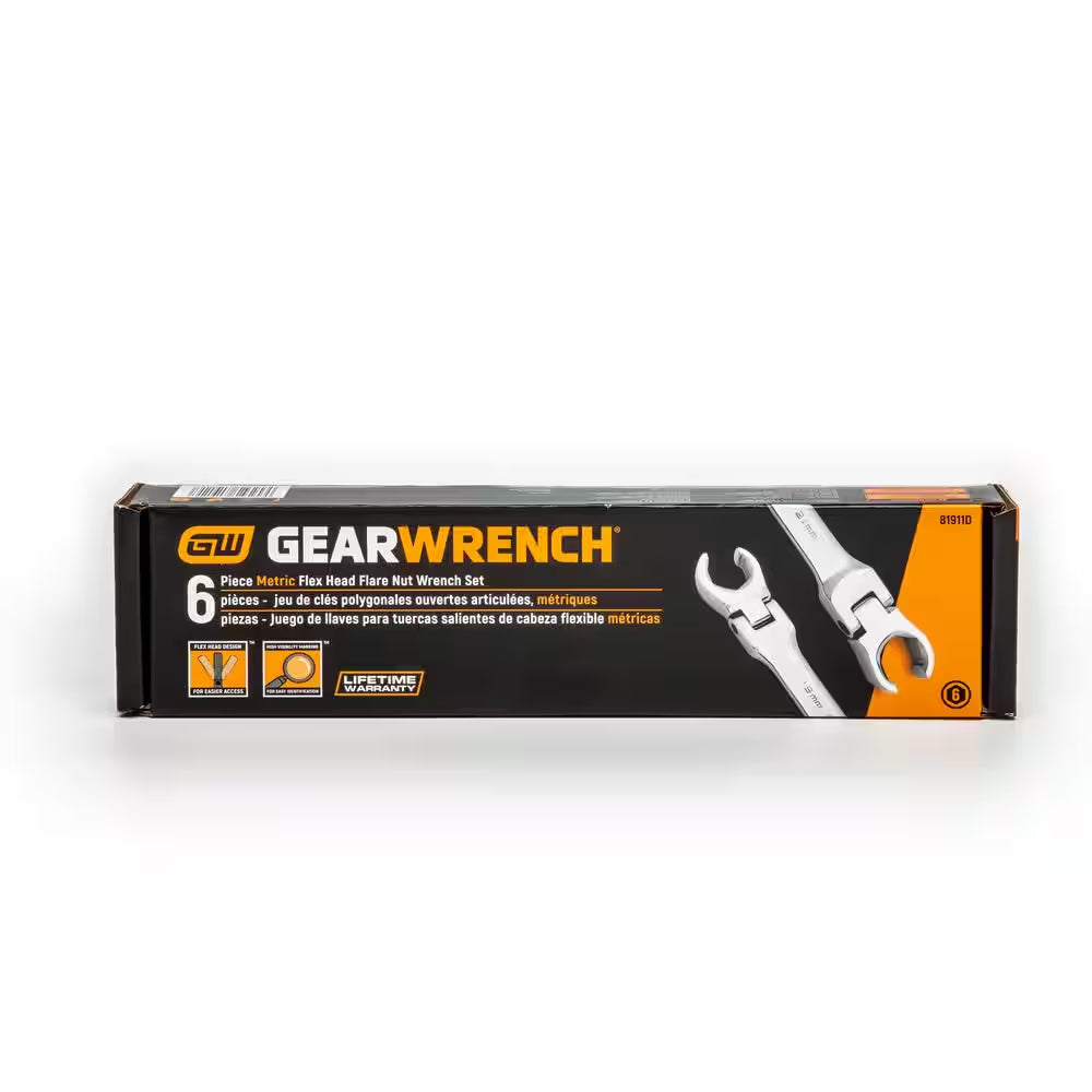 GEARWRENCH Metric Flex Flare Metric Nut Wrench Set (6-Piece)