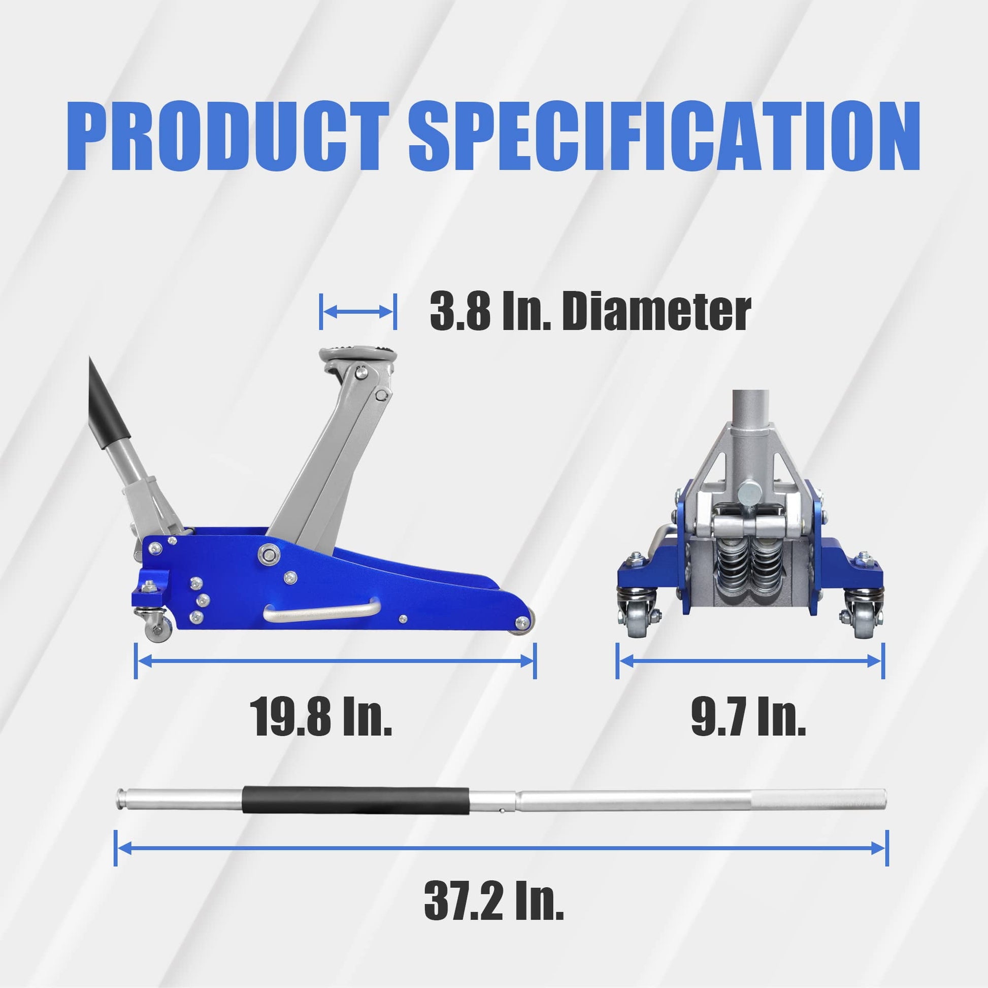 Torin BIG RED 1.5 Ton Racing Floor Jack Torin Hydraulic Low Profile Aluminum and Steel DWT815016L