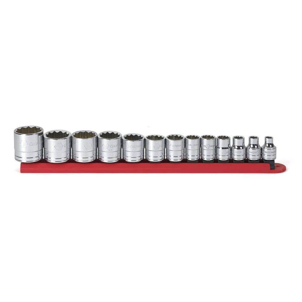 GEARWRENCH 13 Piece 3/8" Drive 12 Point Standard SAE Socket Set